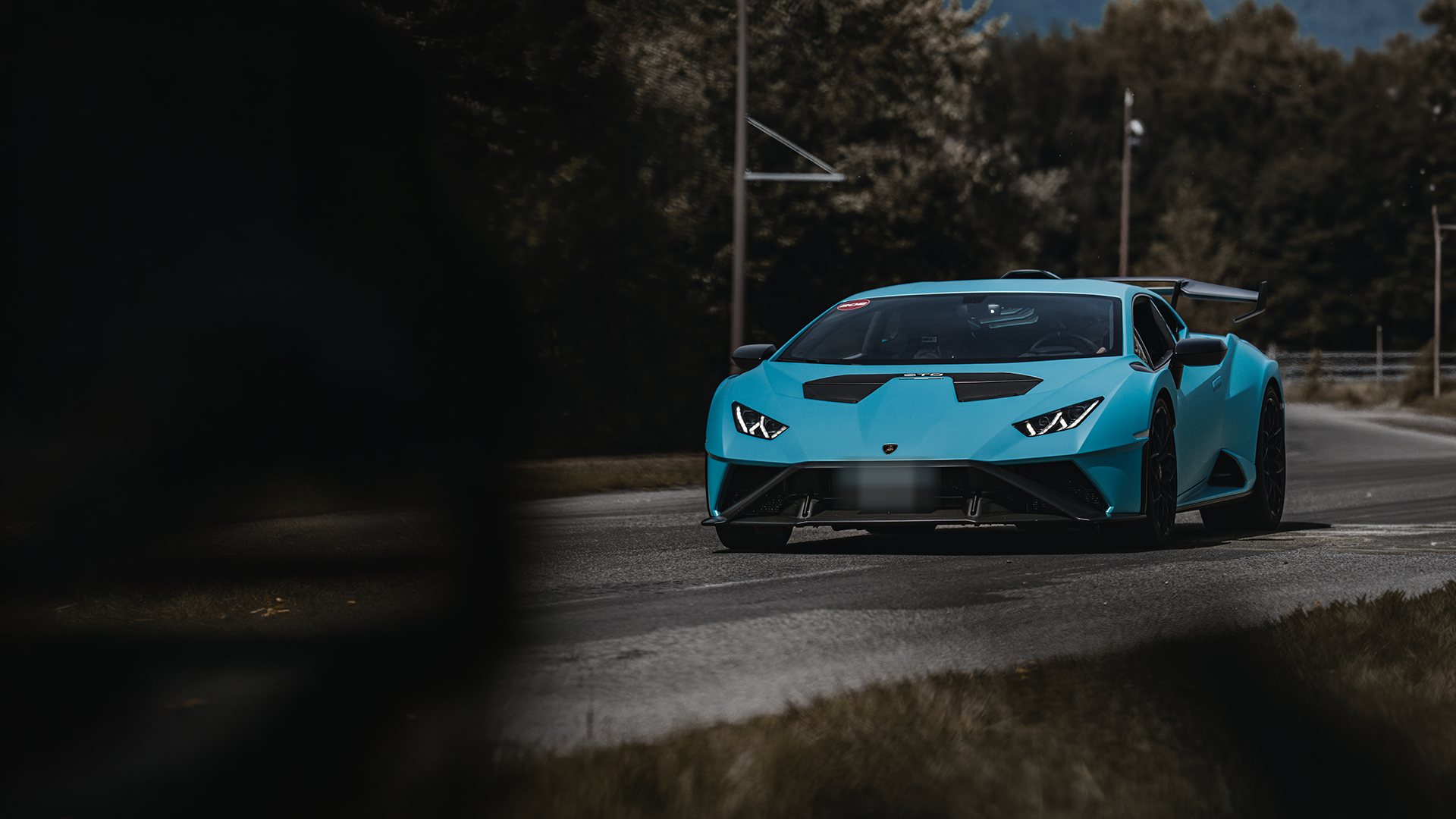Lamborghini Huracán STO sur la route, festival Carburacœur