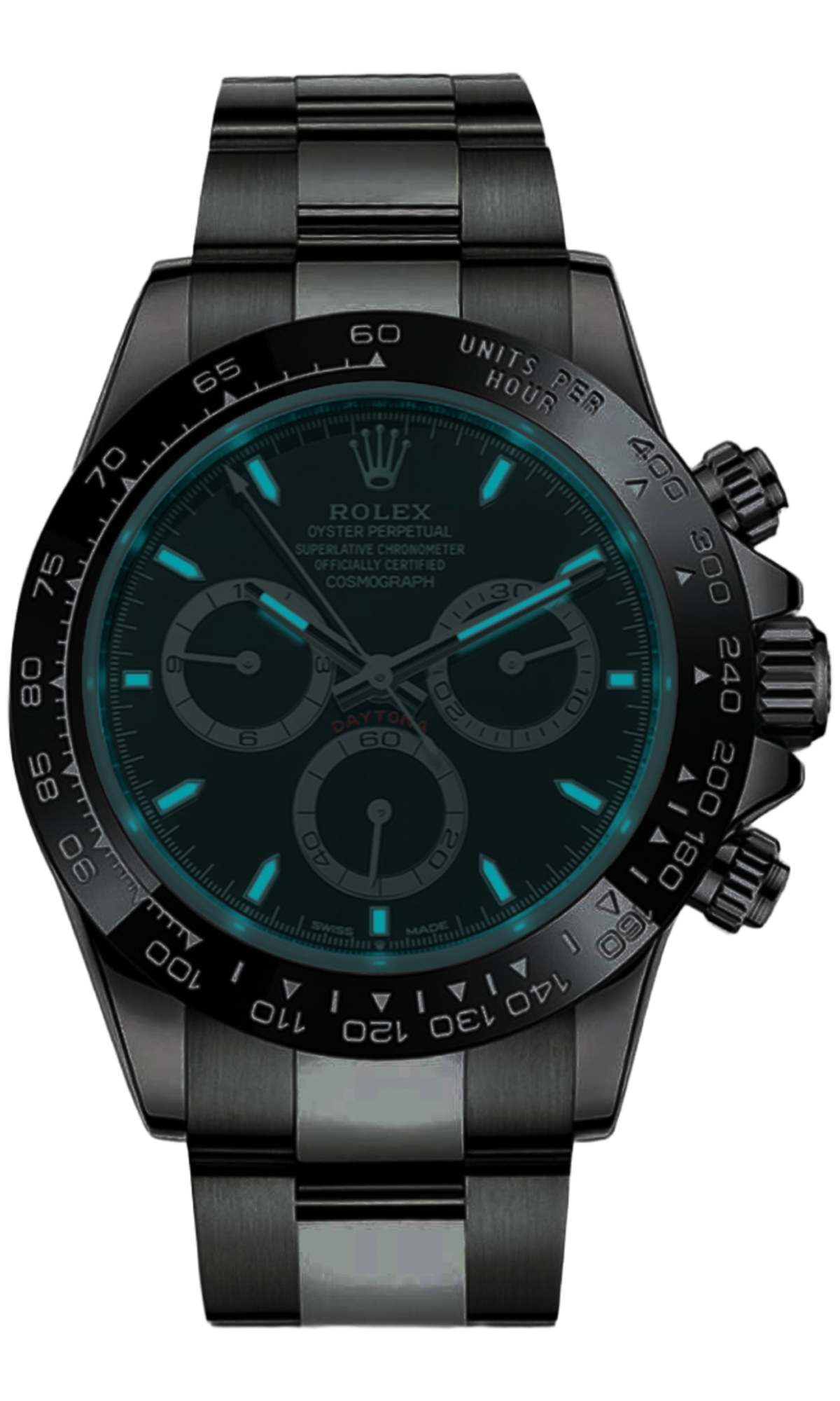Rolex Daytona — mode nuit luminescente